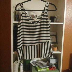 J. CREW  striped tank blouse
